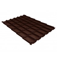 Металлочерепица для крыши классик 0,45 PE RAL 8017 шоколад