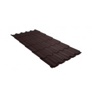 Металлочерепица квинта плюс для крыши 0,45 Drap RAL 8017 шоколад