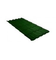 Металлочерепица для крыши квинта плюс 0,45 PE RAL 6002 лиственно-зеленый