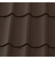 Металлочерепица для крыши Лист 0,5 мм 450*1180 М28 PE Arcelor (Zn 275) RAL 8017  т.коричневый 
