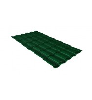 Металлочерепица для крыши 1,18х2,25 м толщина 0,6 мм зеленый мох RAL 6005