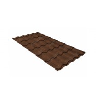 Металлочерепица кредо для крыши 0,45 Safari Twincolor Brown